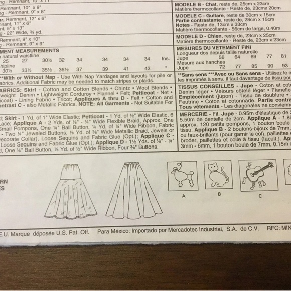: McCall's Costumes Sewing Pattern 7253 "At The Hop". Sizes 3-4-5-6 - Picture 6 of 8